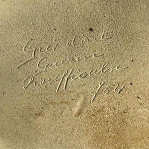 ROGER GUERIN, jardinière pélicans, grès de Bouffioulx sculpture Art Déco 1925