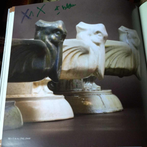 ROGER GUERIN, pelican planter, Bouffioulx stoneware, Art Deco sculpture 1925