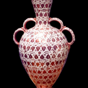 ROGER GUERIN, pelikaan plantenbak, Bouffioulx steengoed, Art Deco sculptuur 1925