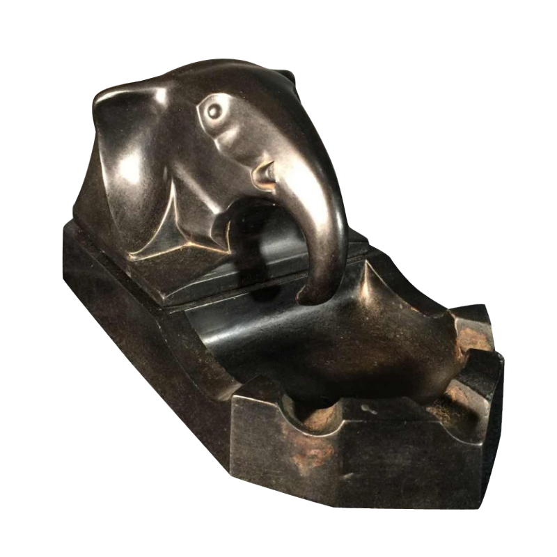 Art Deco GUMMON bakelite elephant, office / smoking set, circa 1925