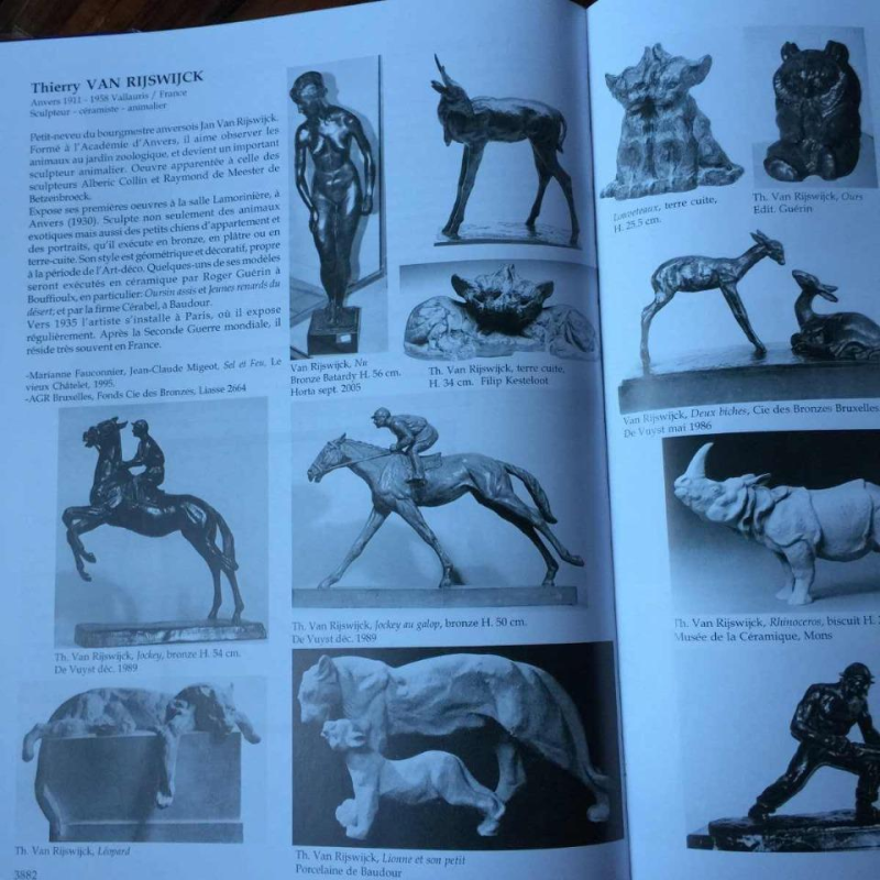 Thierry Van Rijswijck & Roger Guerin - Art Deco Bear Ceramic Sculpture - 1935