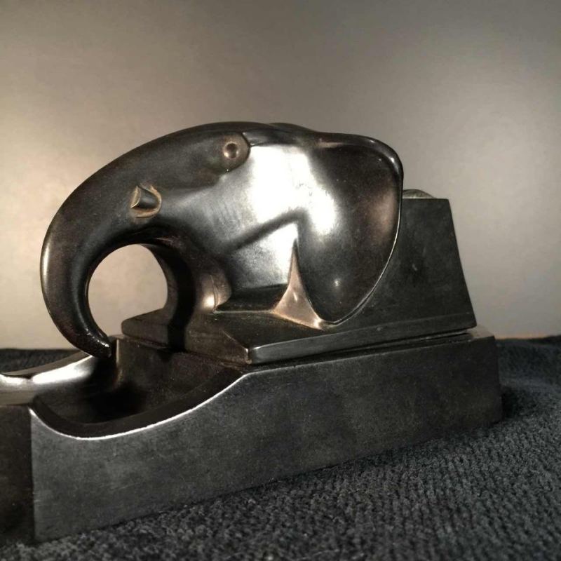 Art Deco GUMMON bakelite elephant, office / smoking set, circa 1925