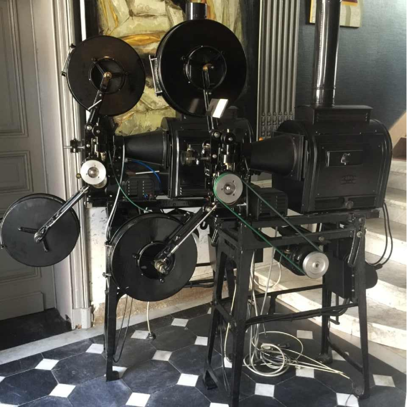 Pair of large 35mm sound projectors of cinema / film Zeiss IKON A.G., circa 1935