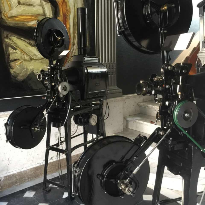 Pair of large 35mm sound projectors of cinema / film Zeiss IKON A.G., circa 1935