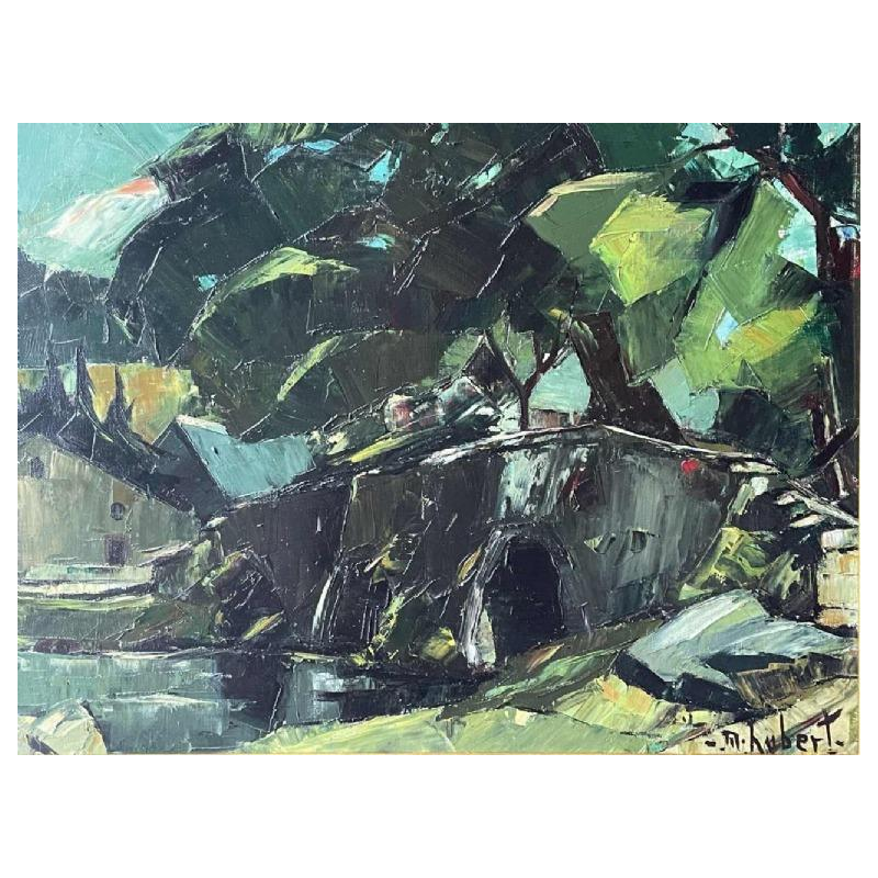Marcel HUBERT (1926-1975): « Le pont Saint-Lambert à Vresse-sur-Semois »