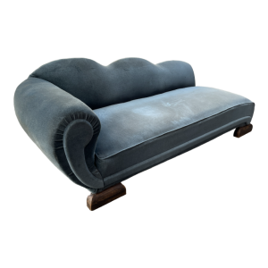 ReÂ´camier meÂ´ridienne chaise longue canapÃ© Art DeÂ´co ca 1930, velours Ã  nettoyer ou remplacer