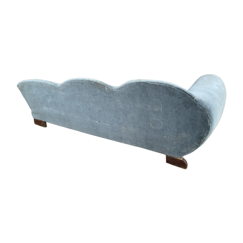 ReÂ´camier meÂ´ridienne chaise longue canapÃ© Art DeÂ´co ca 1930, velours Ã  nettoyer ou remplacer