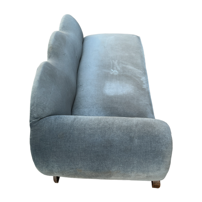 Recamier Lounge Chair Sofa Art Deco, velvet to restore / refill / wash, ca 1930