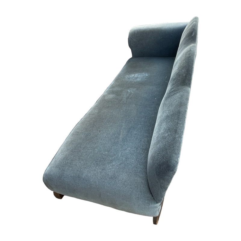 ReÂ´camier meÂ´ridienne chaise longue canapÃ© Art DeÂ´co ca 1930, velours Ã  nettoyer ou remplacer