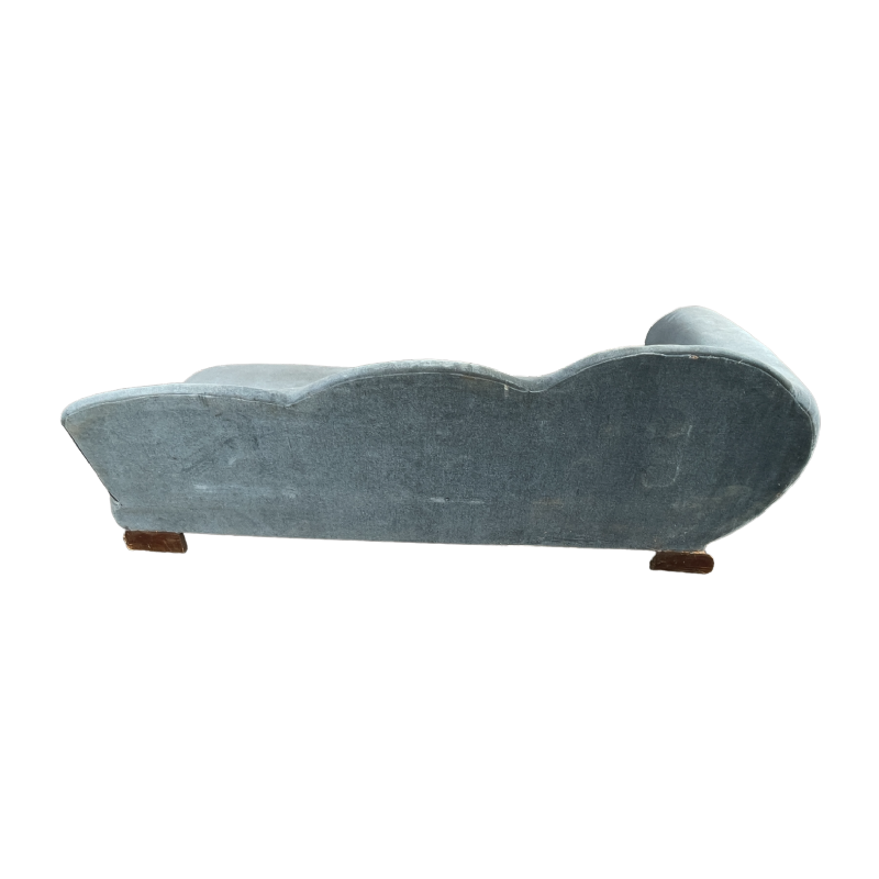 ReÂ´camier meÂ´ridienne chaise longue canapÃ© Art DeÂ´co ca 1930, velours Ã  nettoyer ou remplacer