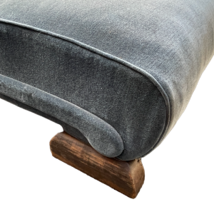 ReÂ´camier meÂ´ridienne chaise longue canapÃ© Art DeÂ´co ca 1930, velours Ã  nettoyer ou remplacer