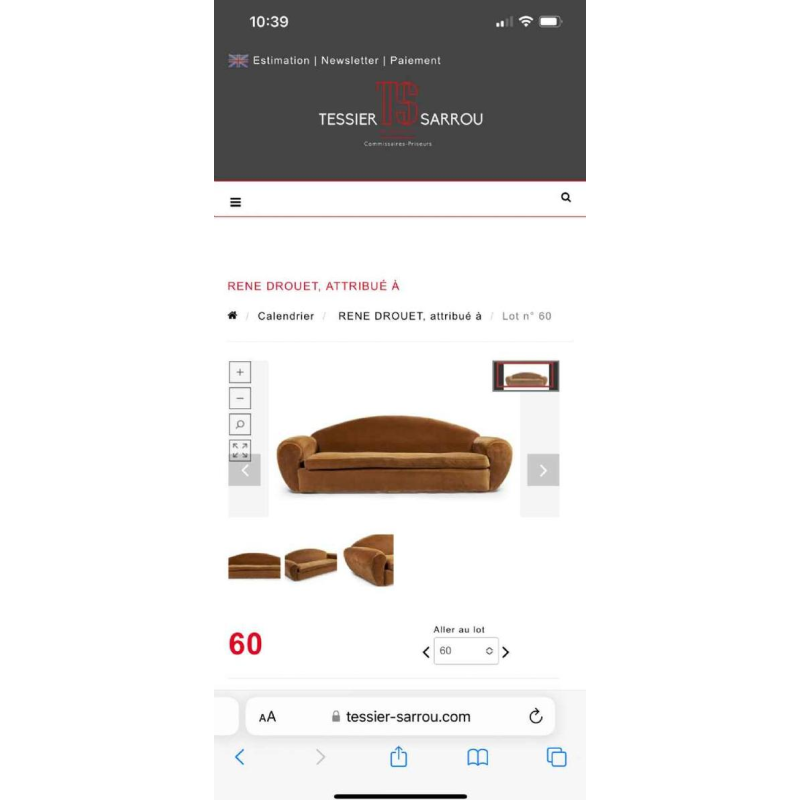 Recamier Lounge Chair Sofa Art Deco, velvet to restore / refill / wash, ca 1930