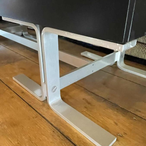 WALTER & MORETTI, Bureau Design Moderniste Estampille´, Aluminium Brosse´, 1970s