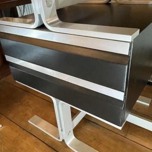 WALTER & MORETTI, Bureau Design Moderniste Estampille´, Aluminium Brosse´, 1970s