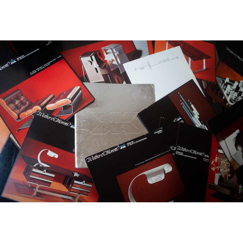 WALTER & MORETTI, Bureau Design Moderniste Estampille´, Aluminium Brosse´, 1970s