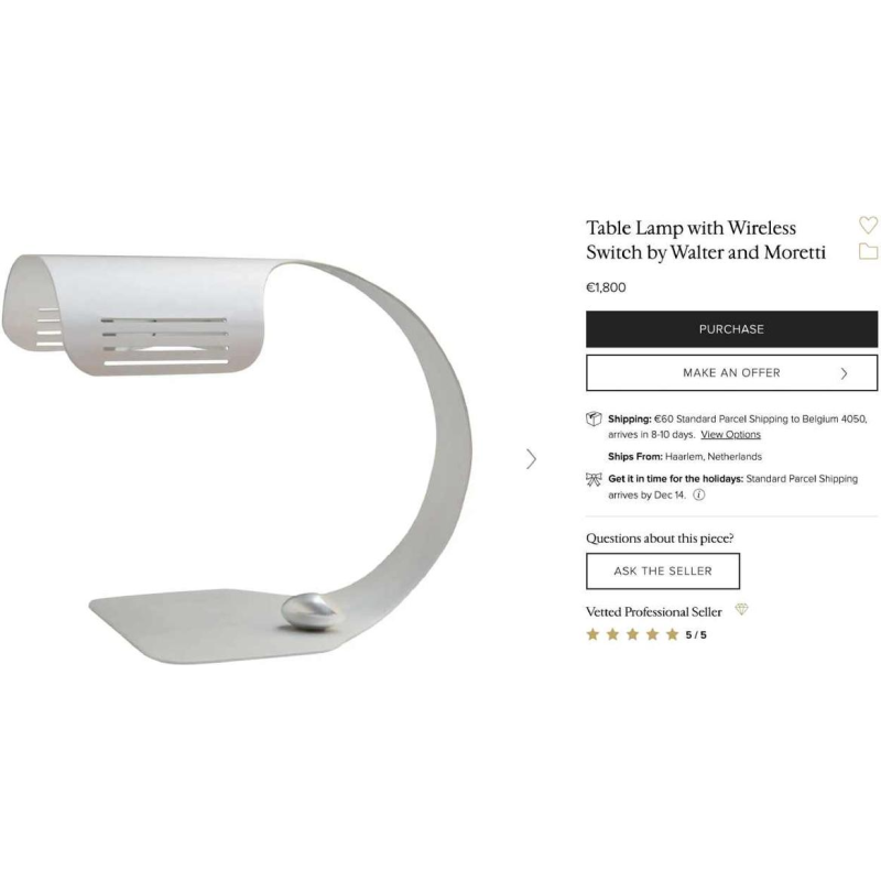 WALTER & MORETTI, Stamped Modernist Design Desk, Brushed Aluminium, 1970s