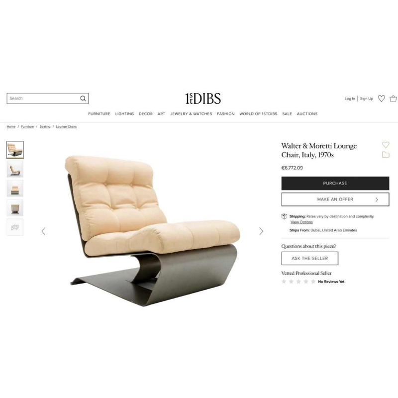 WALTER & MORETTI, Bureau Design Moderniste Estampille´, Aluminium Brosse´, 1970s