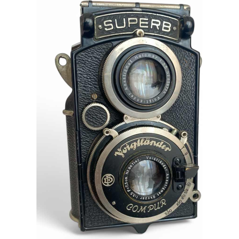 Voigtländer Superb met Aastigmat Skopar 3.5/7.5cm, ca 1935