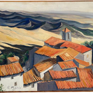 Philippe MAINIE, landschap schilderij, olieverf op doek, 1977