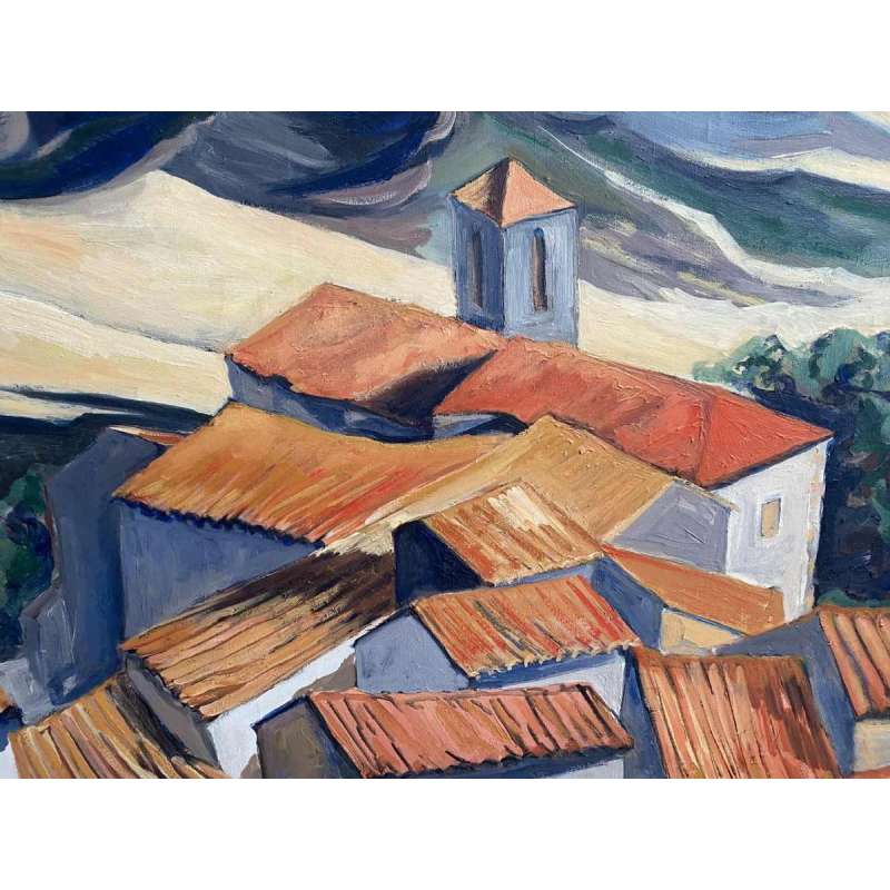 Philippe MAINIE, landscape painting, oil on canvas, 1977