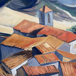 Philippe MAINIE, tableau paysage, huile sur toile, 1977