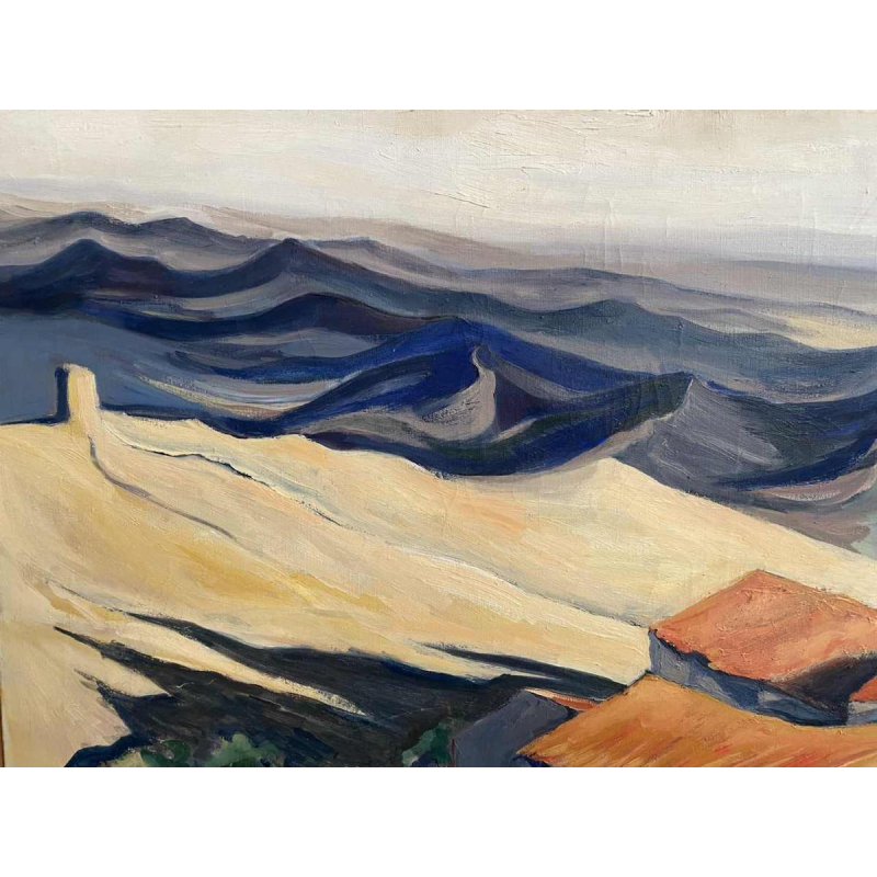 Philippe MAINIE, landscape painting, oil on canvas, 1977