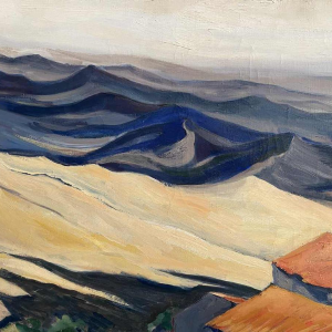 Philippe MAINIE, landschap schilderij, olieverf op doek, 1977