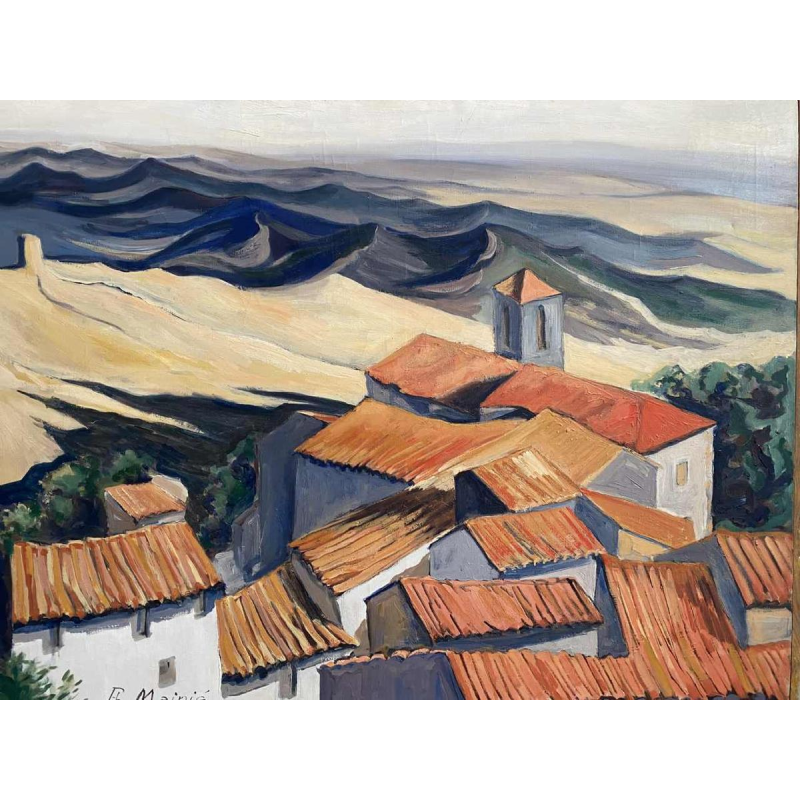 Philippe MAINIE, landscape painting, oil on canvas, 1977