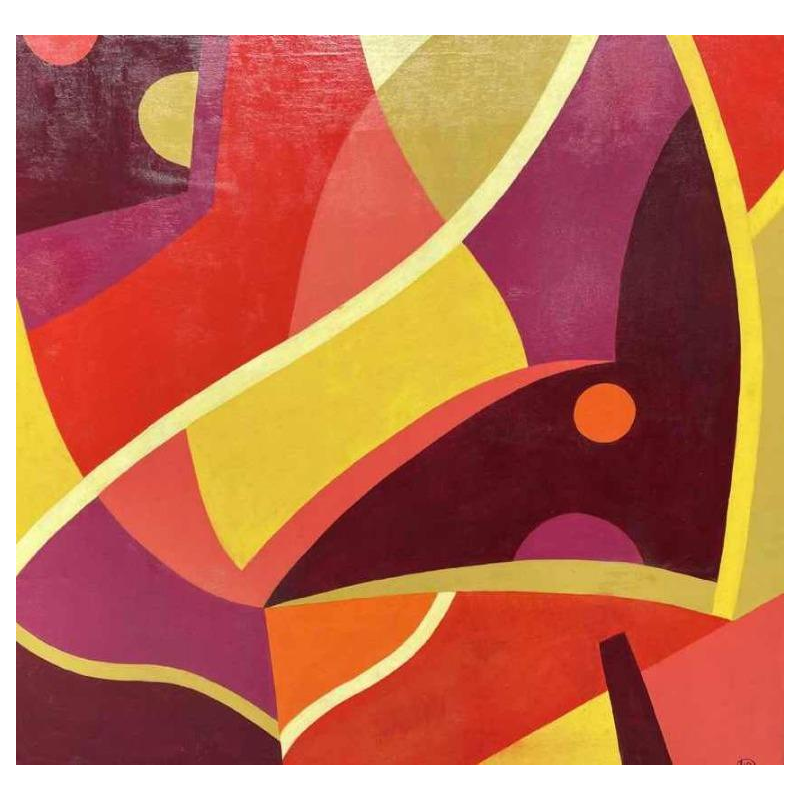 Dominique FILEE (1966-) « Abstraction 1992 » hsp 70x70 cm
