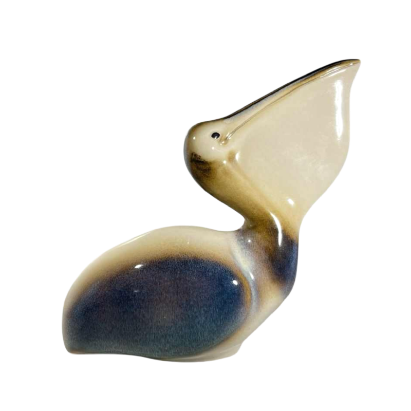 Ljubisa Mišic pour Goebel “Pélican' Sculpture oiseau, céramique polychrome, Germany 1984