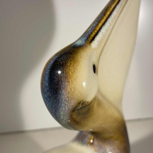 Ljubisa Mišic for Goebel “Pelican' Bird sculpture, polychrome ceramic, Germany 1984