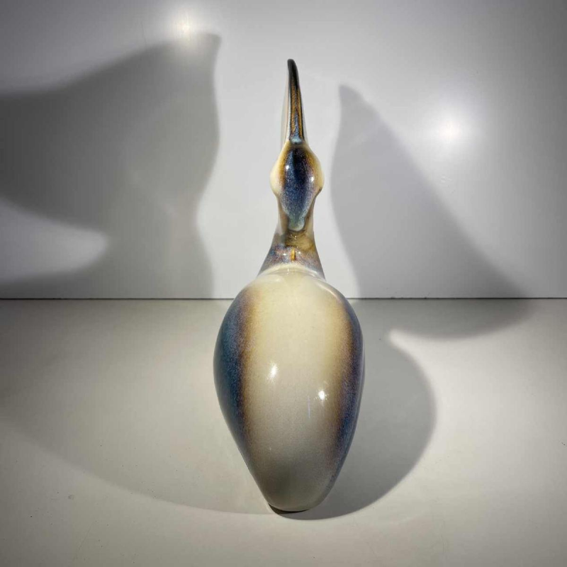 Ljubisa Mišic voor Goebel “Pelican' Bird-sculptuur, polychroom keramiek, Duitsland 1984