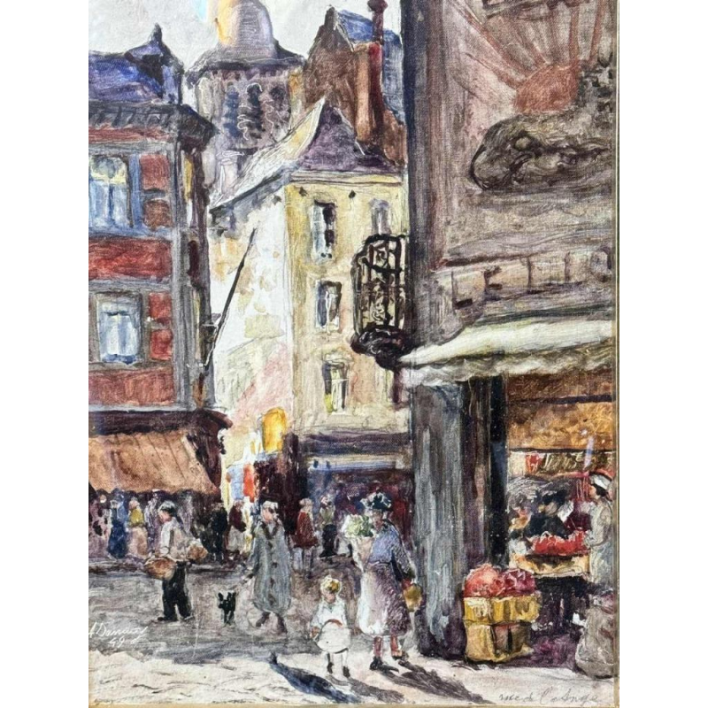 Albert DANDOY (1885-1977): « Namur - rue de l'Ange 1949 »