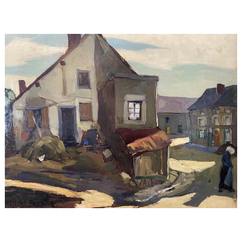 Alfred MARTIN (1888-1950): « Village de Resteigne sur la Lesse en 1928 »
