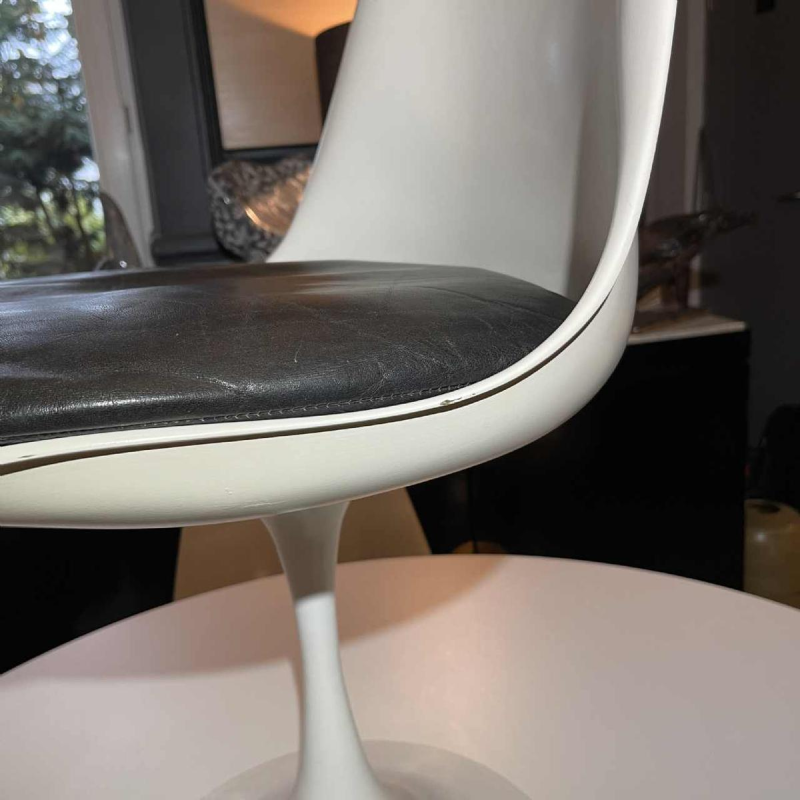 Ensemble Table Ronde et 4 Chaises " Tulipe ", Qualité Top, Knoll ?, 1960/70s