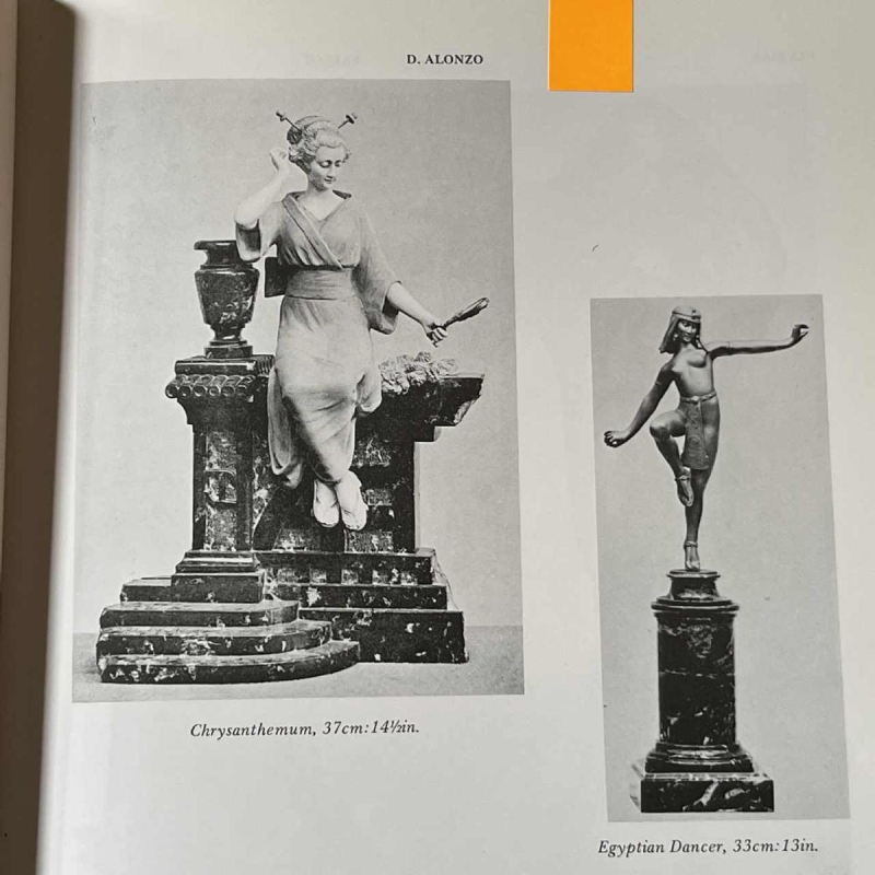 ALONZO, Danseuse Egyptienne Sculpture Cléopâtre Art De´co Femme Nue Bronze, 1920