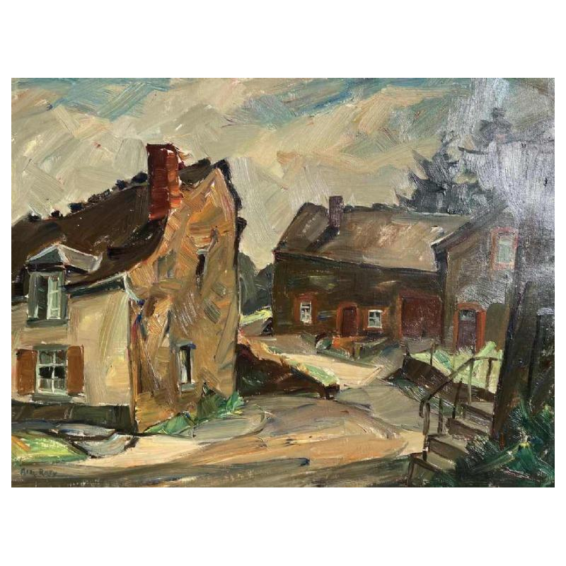 Albert RATY (1889-1970) « Village ardennais » huile sur toile 60x80 cm