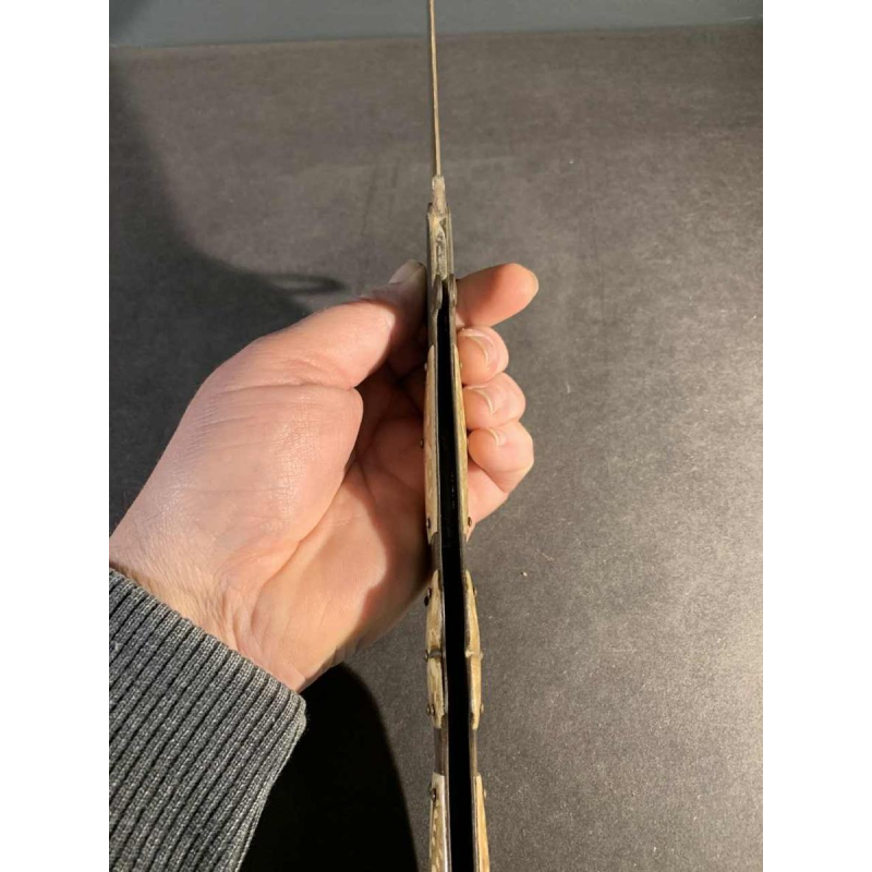 VALERO JUN ZARAGOZA, belangrijk opvouwbaar NAVAJA mes Crotal Staart bot ivoor, 19th