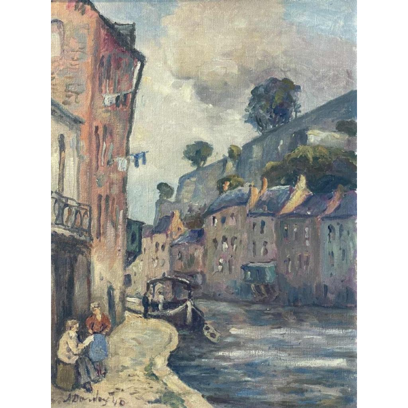 Albert DANDOY (1885-1977): « Namur, le bord de Sambre et la Citadelle »