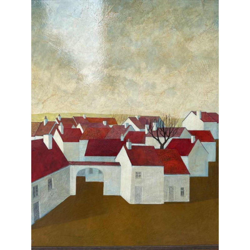 Jean-Pierre FÉLIX (1938-) paysage imaginaire vers 1968