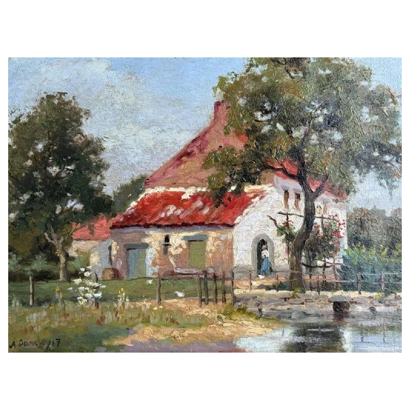 Albert DANDOY (1885-1977): « Ferme à Temploux 1917 »