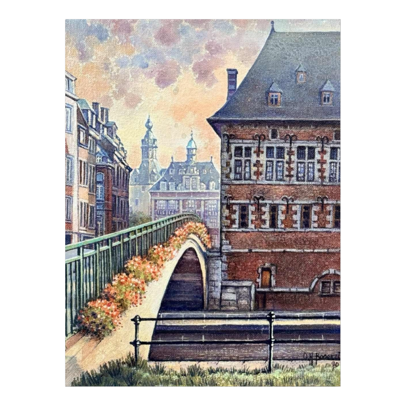 Olivier Henri BOSERET (1924-2005): «Namur Halle Al'chair et l'ancienne bourse »