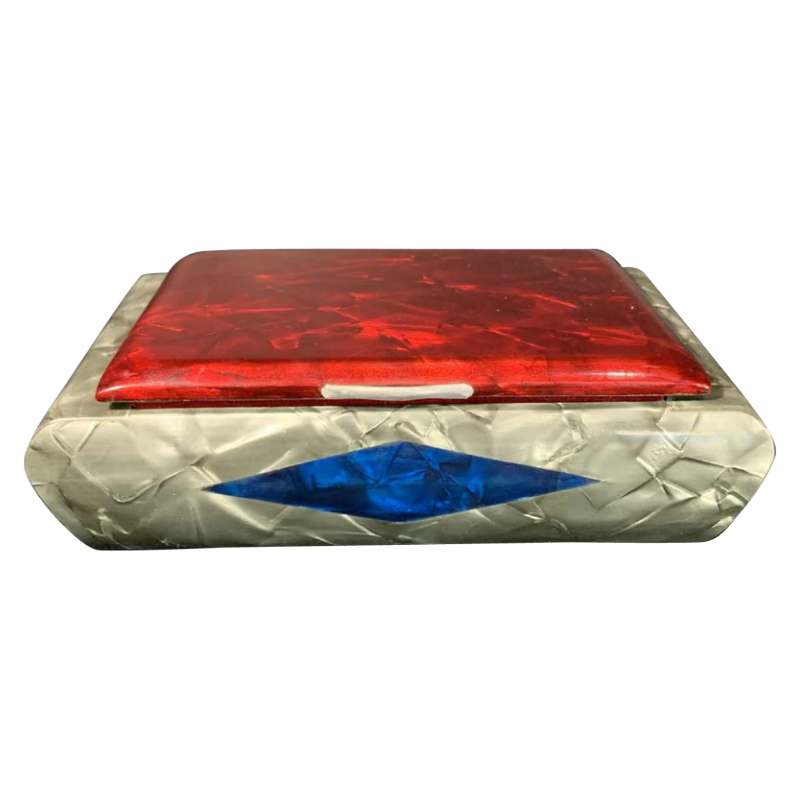 Boite à bijoux Américaine Vintage en Catalin / Bakélit, Style Art Déco, 1940s