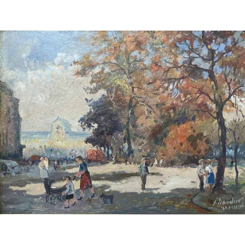 Albert DANDOY (1885-1977) « Namur - Square Léopold » 1960 hsp 31x41 cm