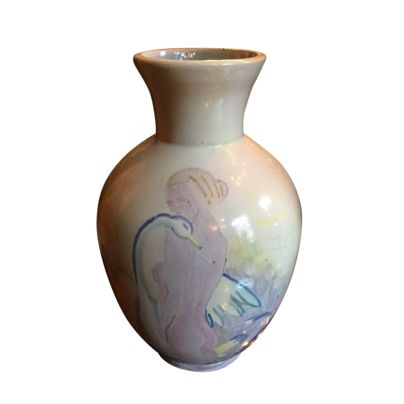 Jan Cockx - Steengoed vaas "Léda et le Cygne" - UNICUM -1930/1940