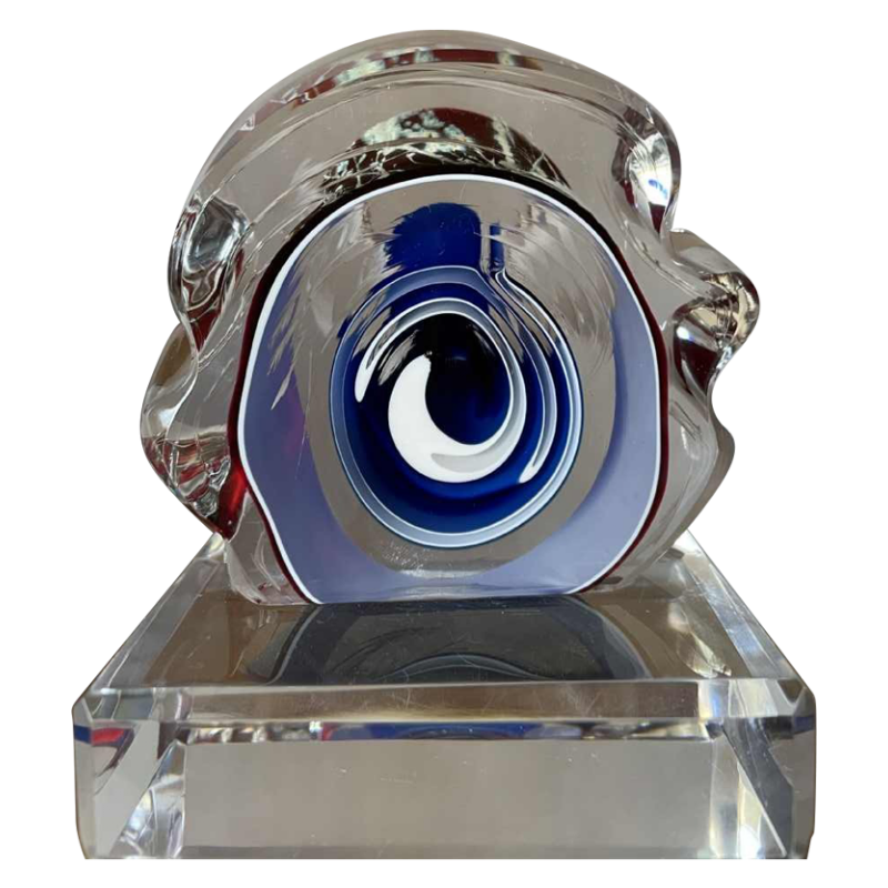 Louis LELOUP (1929-) sculpture en cristal datée 2006