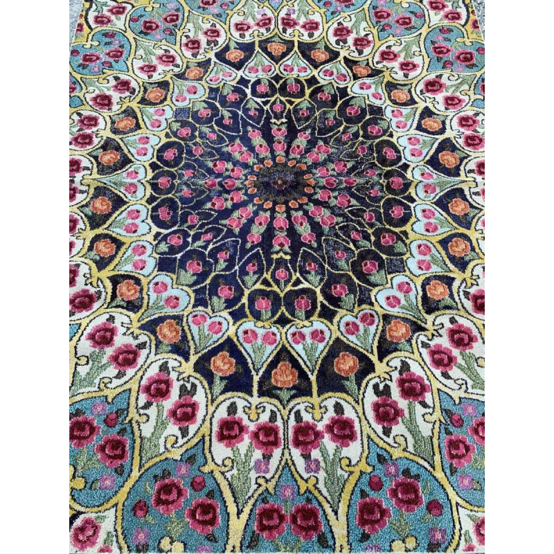 Grand Tapis Floral Américain Vintage 1980s - (305 x 245 cm)