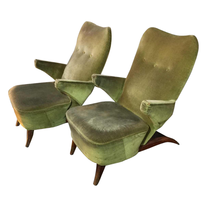 Théo Ruth voor ARTIFORT, te dekken paar pinguïn fauteuils, 1953
