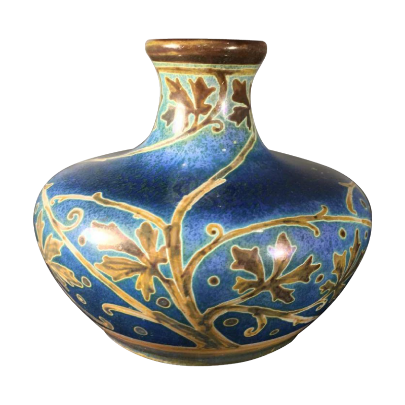 Vase Art Nouveau en céramique irisé Royal Lancastrian Pilkington, Gordon M. Forsyth, circa 1905