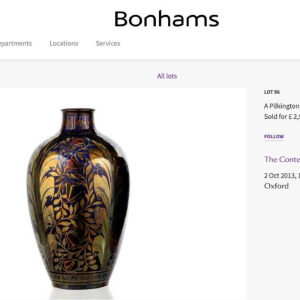 Vase Art Nouveau en céramique irisé Royal Lancastrian Pilkington, Gordon M. Forsyth, circa 1905